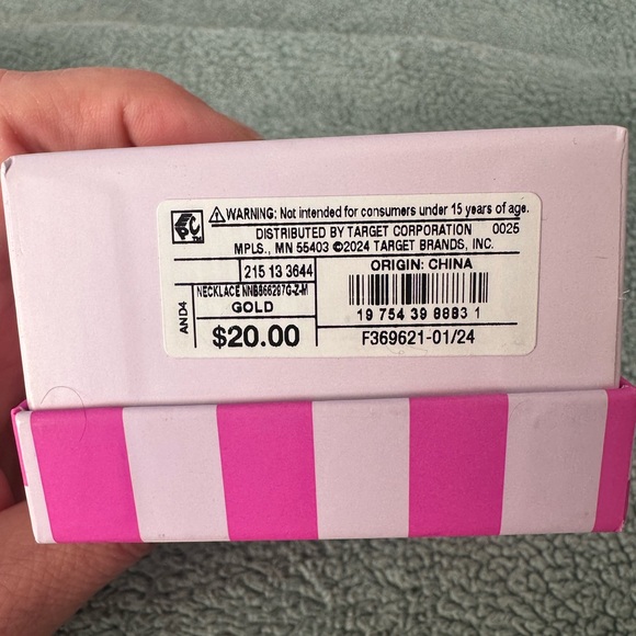 14K Cubic Zirconia 16+314K Gold Dipped M Necklace Cubic 16+3 - Picture 8 of 9